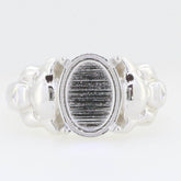 Yellow Gold Sterling Silver Semi Mount Ring Setting Cabochon Oval OV 11X8mm - Syzjewelry